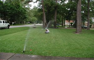 Todd, one of our Aurora sprinkler repair pros is doing a maintenance check on a recently installed sprinkler system